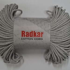 Sznurek bawełniany z rdzeniem 5mm - Popielaty - 100 m