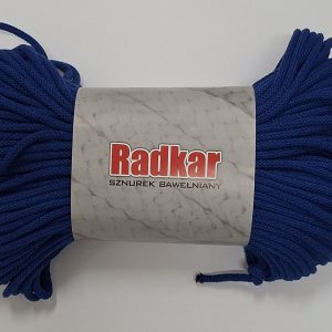 Sznurek bawełniany z rdzeniem 5mm - Chabrowy - 100 m