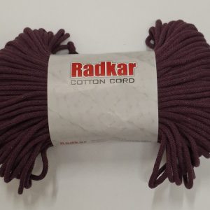 Sznurek bawełniany z rdzeniem 5mm - Śliwkowy - 100 m