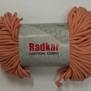 Sznurek bawełniany z rdzeniem 5mm - Morelowy - 100 m