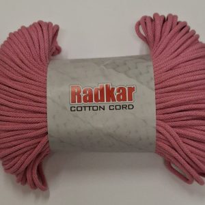 Sznurek bawełniany z rdzeniem 5mm - Różowy - 100 m