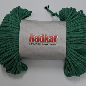 Sznurek bawełniany z rdzeniem 5mm - Trawiasty - 100 m